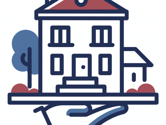 house in a hand icon