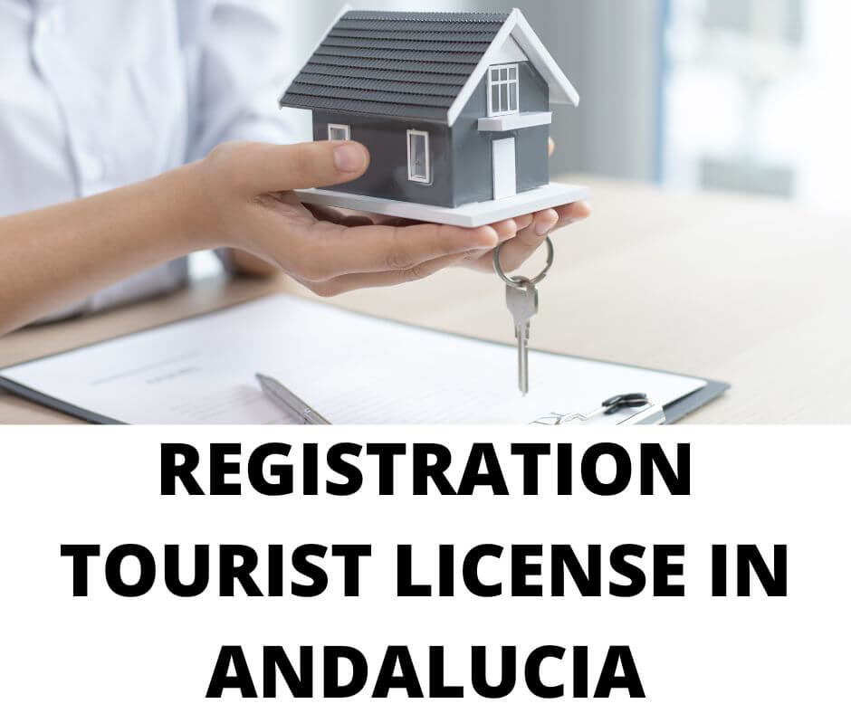 hand with a house, a house key and and contract and REGISTRATION TOURIST LICENSE IN ANDALUCIA-MALAGA- GRANADA-SEVILLE