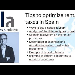 Masterclass – Optimizing taxes on Spanish property rentals