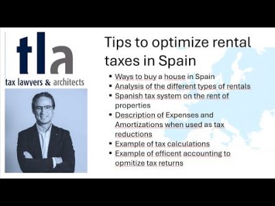 Masterclass – Optimizing taxes on Spanish property rentals