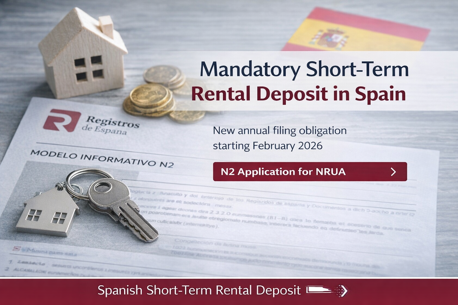 Depósito alquiler corta duración España NRUA N2